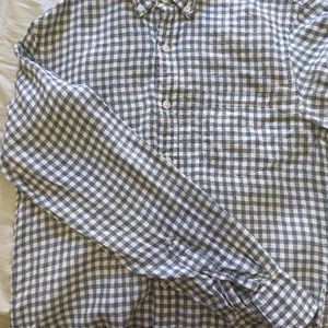 J Crew slim linen check